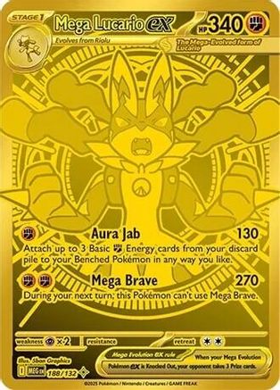 [PKM] Mega Lucario ex (188/132) [Mega Evolutions: Base Set]
