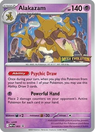 [PKM] Alakazam (003) [Mega Evolutions Promo]
