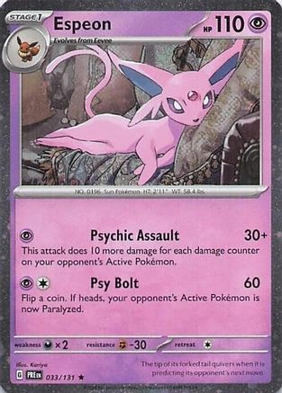 [PKM] Espeon (033/131) (Cosmos Holo) [Miscellaneous Cards]