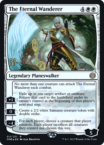 {R} The Eternal Wanderer [Phyrexia: All Will Be One Prerelease Promos][PR ONE 011]