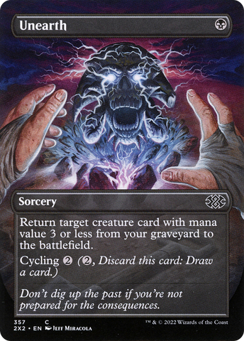 {C} Unearth (Borderless Alternate Art) [Double Masters 2022][2X2 357]