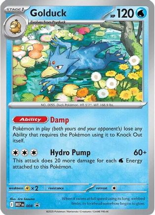 [PKM] Golduck (008) [Mega Evolutions Promo]