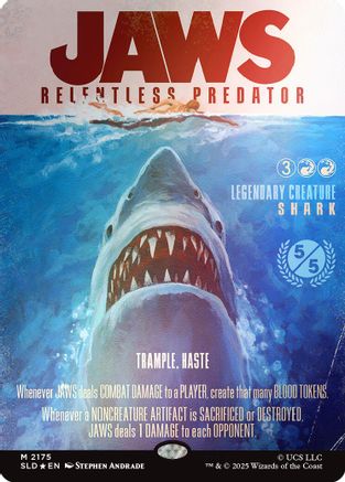 {R} Jaws, Relentless Predator (Rainbow Foil) (Foil) [SLD 2175]
