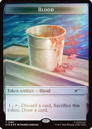 {C} Blood Token (Rainbow Foil) (Foil) [SLD 2180]