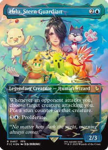 {R} Lulu, Stern Guardian (Borderless) (Chocobo Track Foil) (Foil) [Commander FINAL FANTASY] [FIC 467]