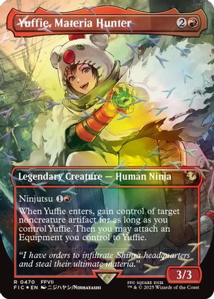 Yuffie, Materia Hunter (Borderless) (Chocobo Track Foil) [FIC-470]  Foil