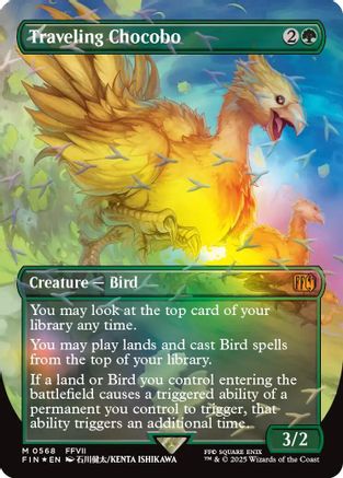 {R} Traveling Chocobo (Borderless) (Chocobo Track Foil) (Foil) [FINAL FANTASY] [FIN 568]