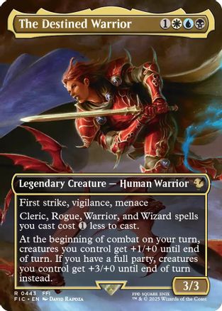 The Destined Warrior (Borderless) [FIC-443]  Foil - Misty Mountain Games
