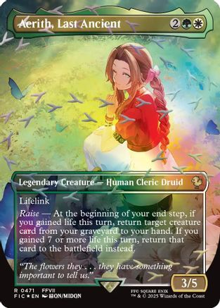 Aerith, Last Ancient (Borderless) (Chocobo Track Foil) [FIC-471]  Foil