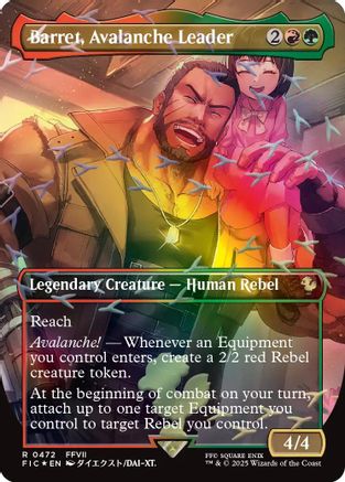 Barret, Avalanche Leader (Borderless) (Chocobo Track Foil) [FIC-472]  Foil