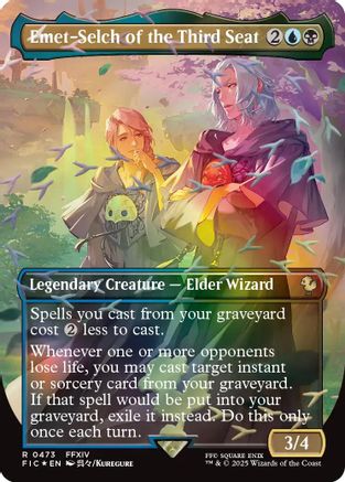 Emet-Selch of the Third Seat (Borderless) (Chocobo Track Foil) [FIC-473]  Foil