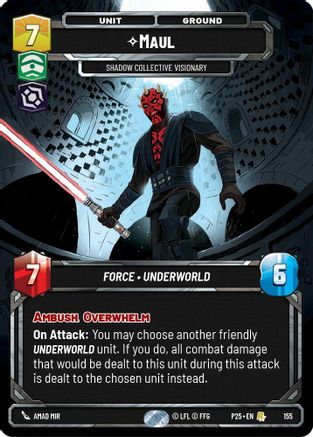 Maul - Shadow Collective Visionary (155) - Sector and Regional Promos Season 1 Foil