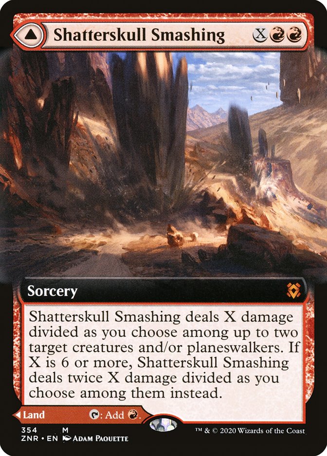 {R} Shatterskull Smashing // Shatterskull, the Hammer Pass (Extended Art) [Zendikar Rising][ZNR 354]