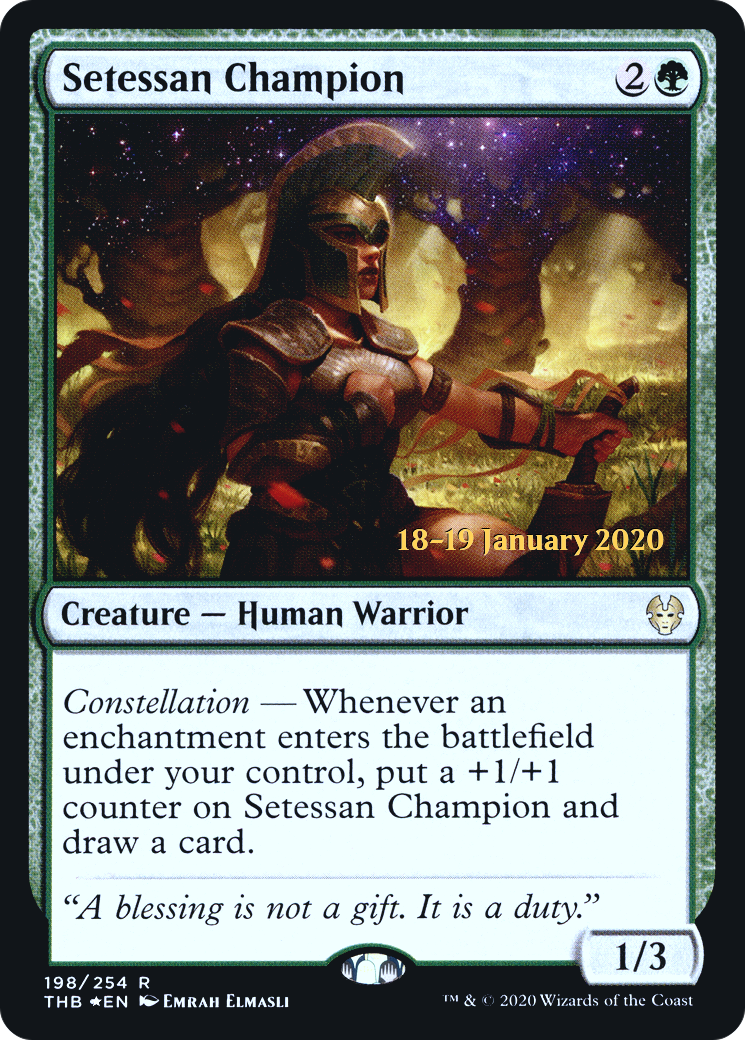 {R} Setessan Champion [Theros Beyond Death Prerelease Promos][PR THB 198]