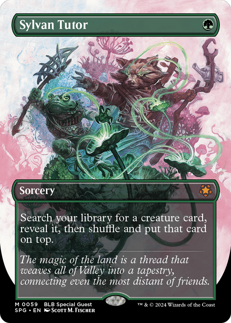 {R} Sylvan Tutor (Borderless) [Bloomburrow Special Guests][SPG 059]