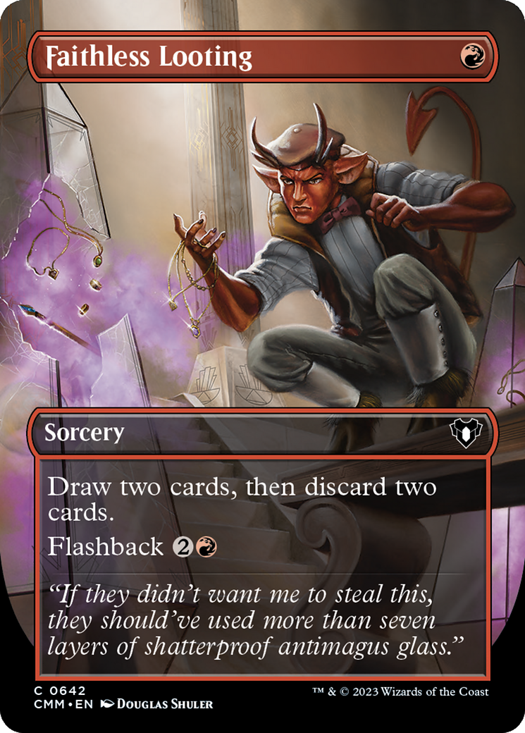 {C} Faithless Looting (Borderless Alternate Art) [Commander Masters][CMM 642]
