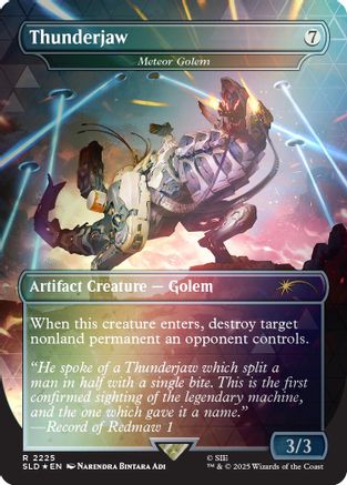 Thunderjaw - Meteor Golem (Rainbow Foil) [SLD-2225]  Foil