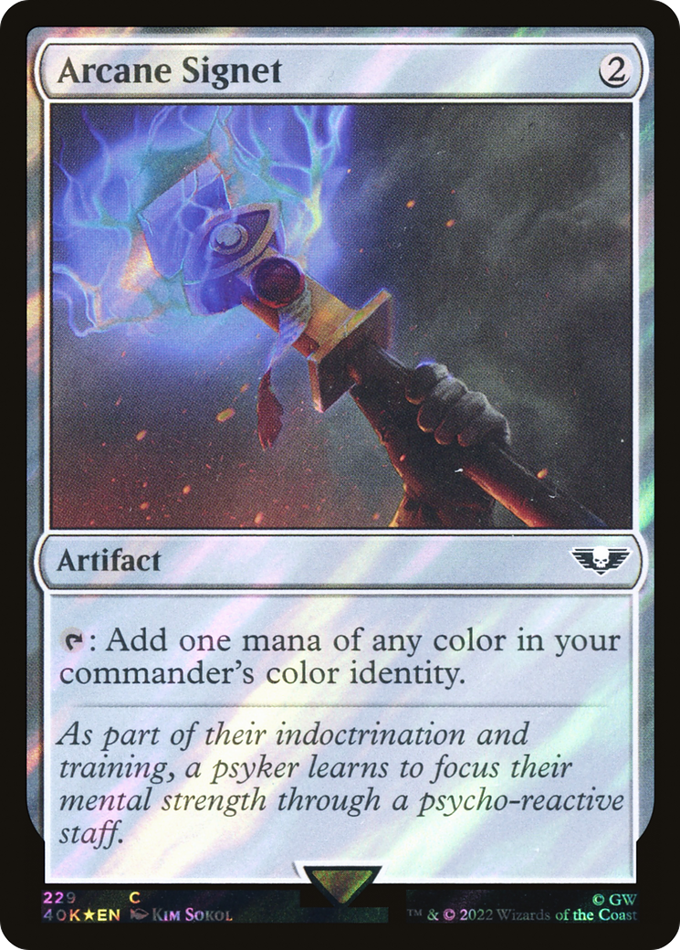 {C} Arcane Signet (229) (Surge Foil) [Universes Beyond: Warhammer 40,000][SF 40K 229]