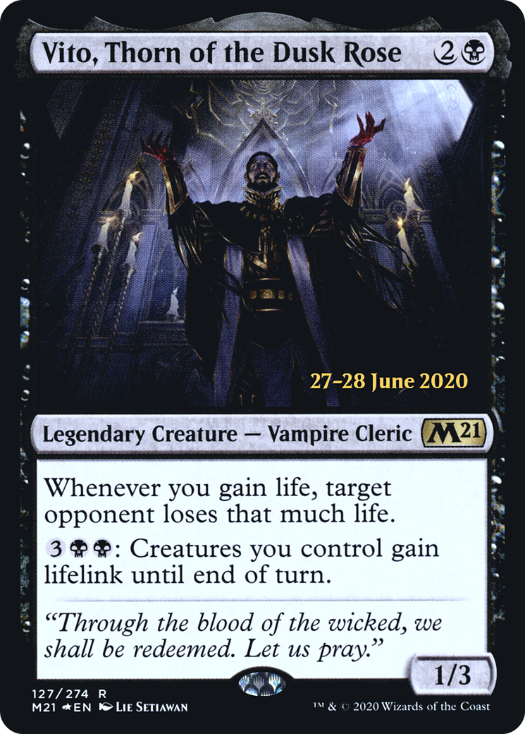 {R} Vito, Thorn of the Dusk Rose [Core Set 2021 Prerelease Promos][PR M21 127]