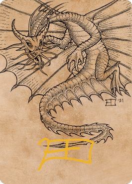 {A} Ancient Gold Dragon Art Card (44) (Gold-Stamped Signature) [Commander Legends: Battle for Baldur's Gate Art Series][GS ACLB 044]