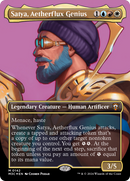 {R} Satya, Aetherflux Genius (Borderless) (Ripple Foil) [Modern Horizons 3 Commander][RPF M3C 015]