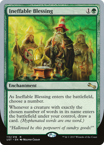 {R} Ineffable Blessing ("choose a number") [Unstable][UST 113F]