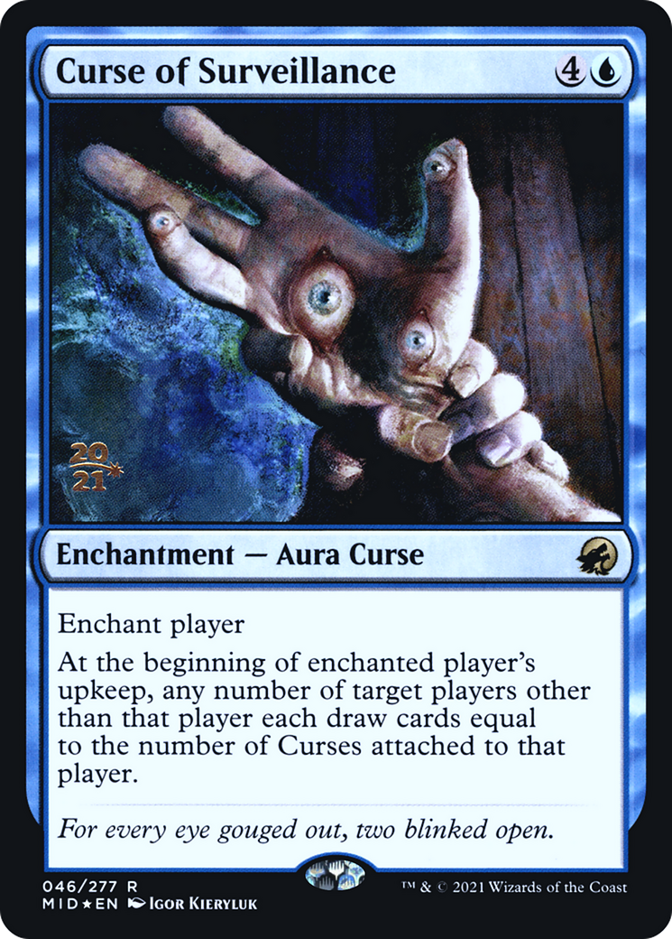 {R} Curse of Surveillance [Innistrad: Midnight Hunt Prerelease Promos][PR MID 046]