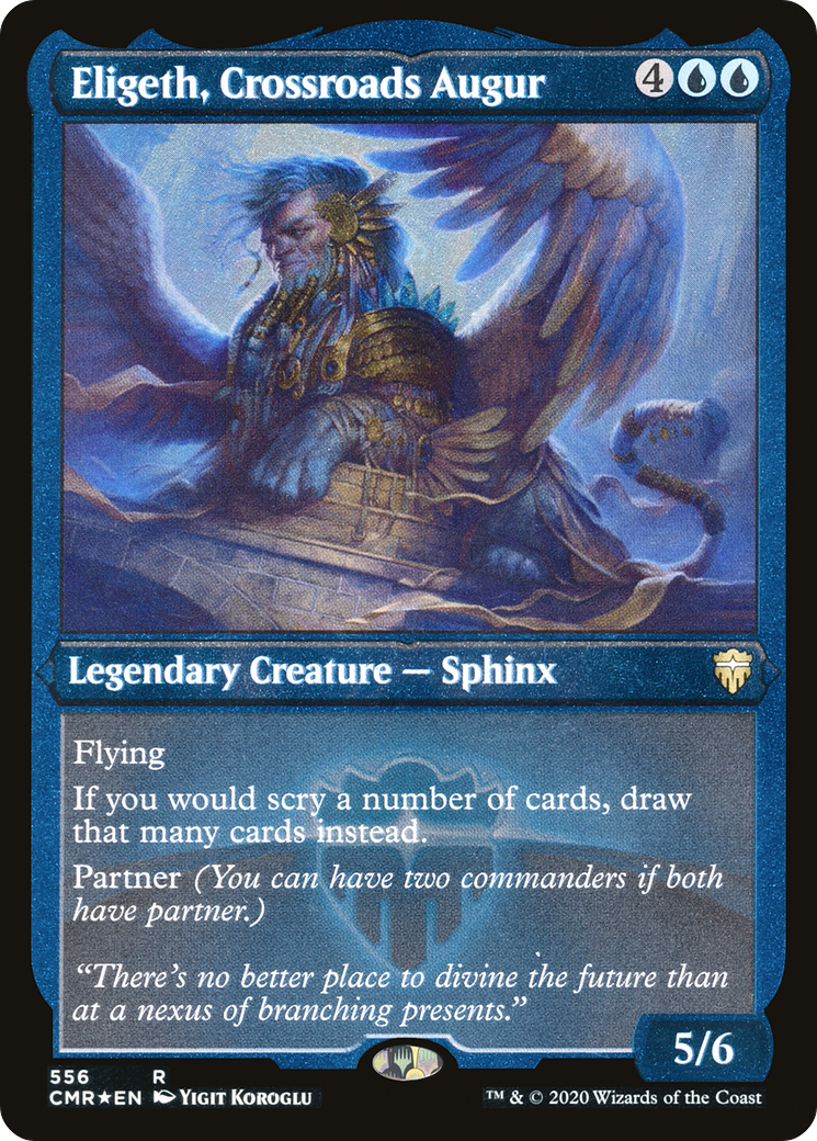 {R} Eligeth, Crossroads Augur (Etched) [Commander Legends][CMR 556]