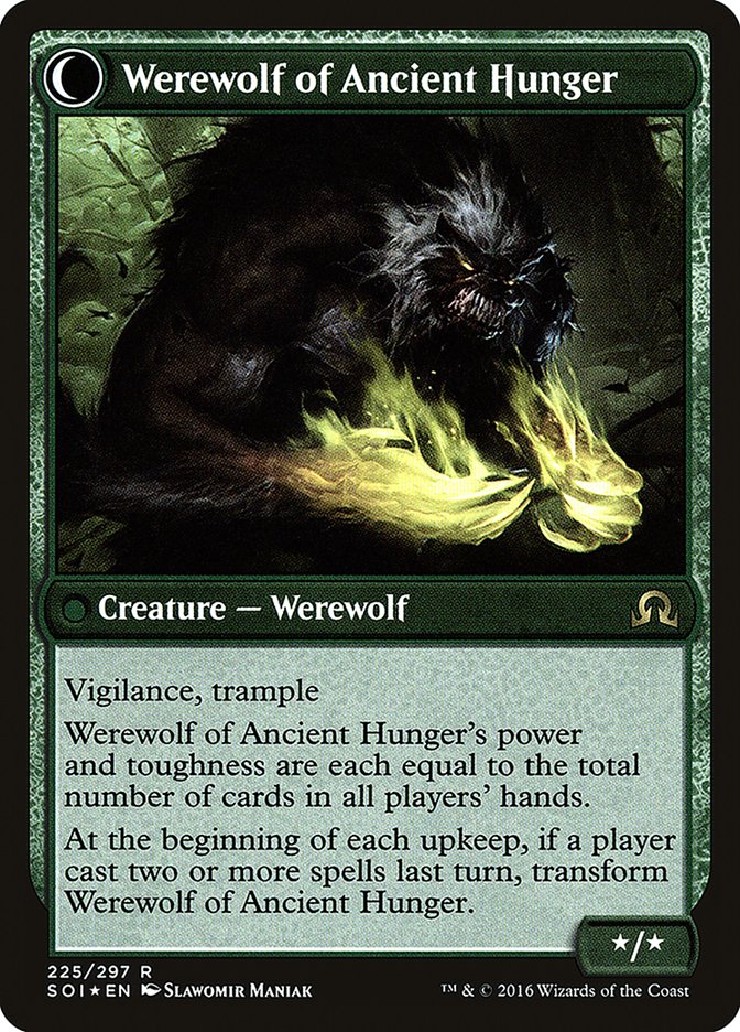 {R} Sage of Ancient Lore // Werewolf of Ancient Hunger [Shadows over Innistrad Prerelease Promos][PR SOI 225] - Misty Mountain Games