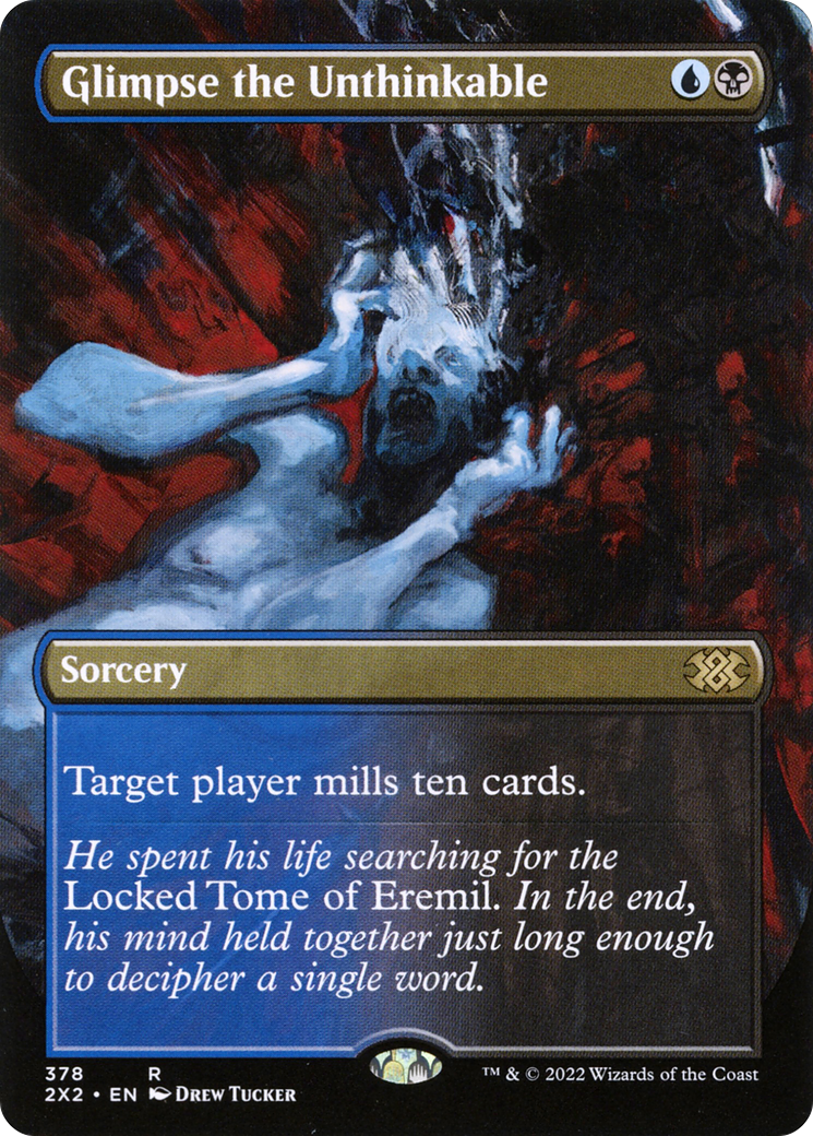 {R} Glimpse the Unthinkable (Borderless Alternate Art) [Double Masters 2022][2X2 378]