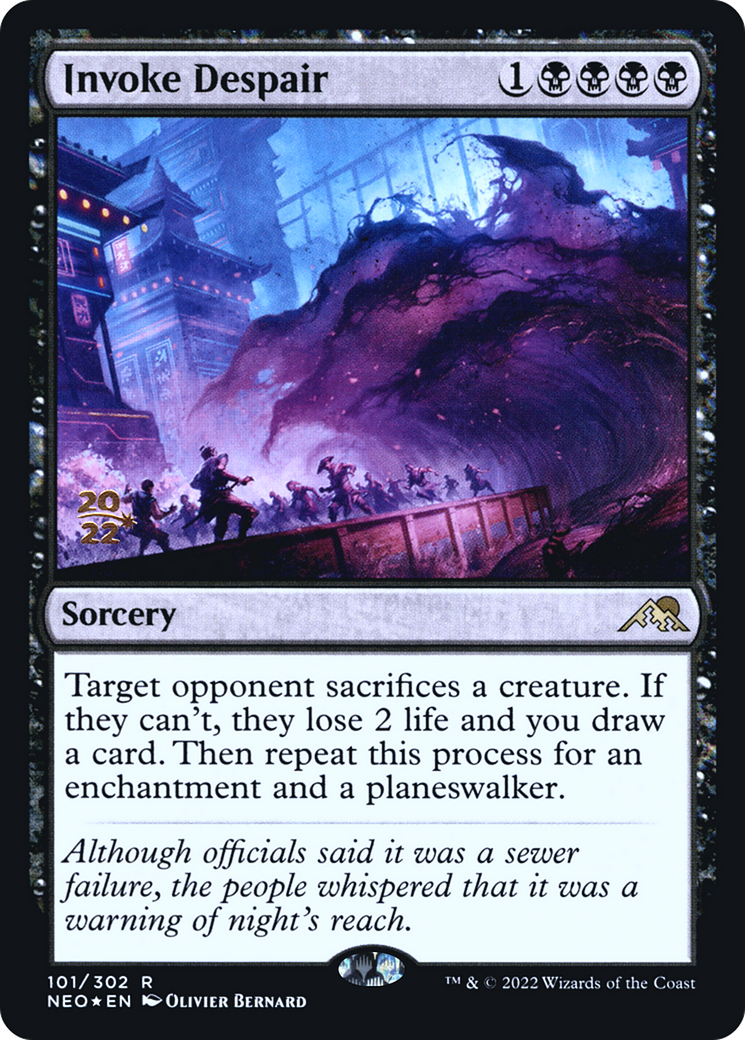 {R} Invoke Despair [Kamigawa: Neon Dynasty Prerelease Promos][PR NEO 101]