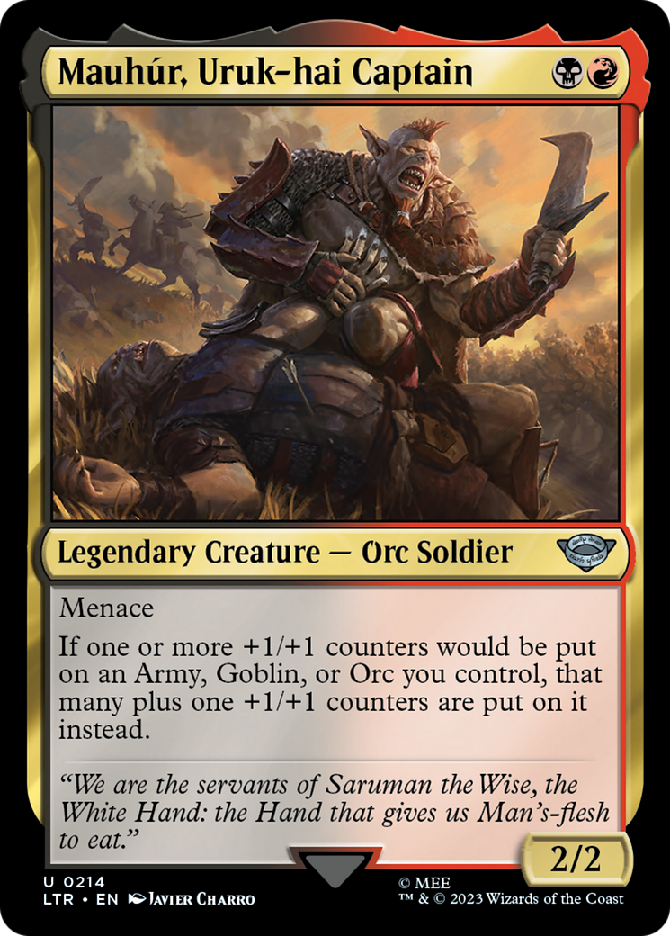 {C} Mauhur, Uruk-hai Captain [The Lord of the Rings: Tales of Middle-Earth][LTR 214]