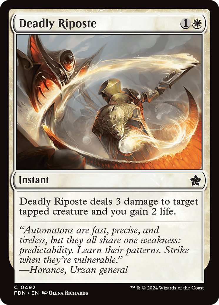 {@C} Deadly Riposte [Foundations][FDN 492]