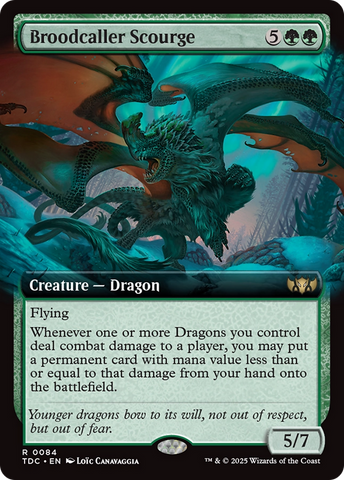 {R} Broodcaller Scourge (Extended Art) [Tarkir: Dragonstorm Commander][TDC 084]