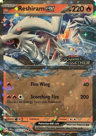 [PKM] Reshiram ex (Journey Together Stamped) 030  - Holofoil Miscellaneous Cards & Products - Double Rare