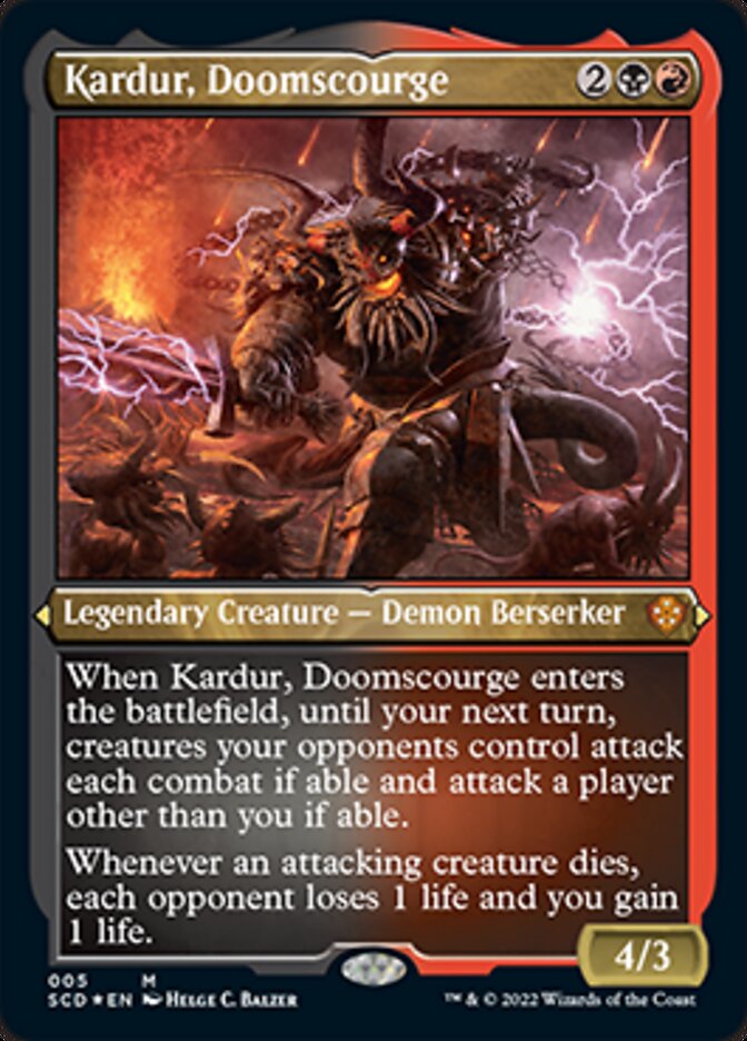 {R} Kardur, Doomscourge (Foil Etched) [Starter Commander Decks][SCD 005]