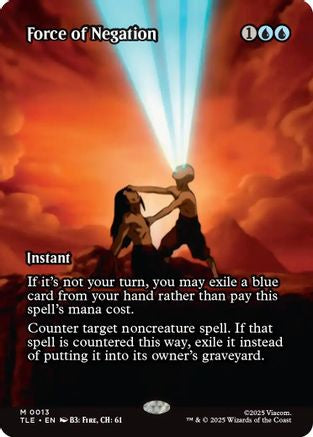 {@@ TLE R} Force of Negation (Borderless) [Avatar: The Last Airbender: Eternal-Legal] [TLE 013]
