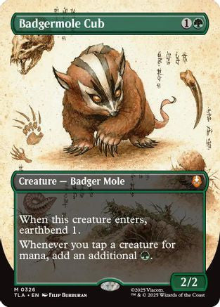 {@@ TLA R} Badgermole Cub (Borderless) [Avatar: The Last Airbender] [TLA 326]