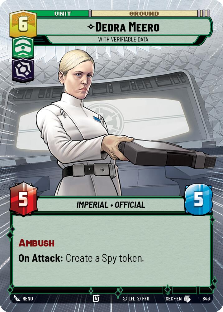 Dedra Meero - With Verifiable Data (Hyperspace Foil) (843) (843) [Secrets of Power]