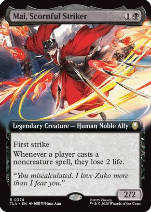 {@@ TLA R} Mai, Scornful Striker (Extended Art) [Avatar: The Last Airbender] [TLA 374]