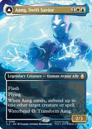 {@@ TLA R} Aang, Swift Savior (298) (Borderless) [Avatar: The Last Airbender] [TLA 298]