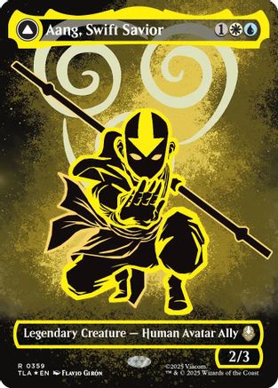 {@@ TLA R} Aang, Swift Savior (359) (Borderless) [Avatar: The Last Airbender] [TLA 359]