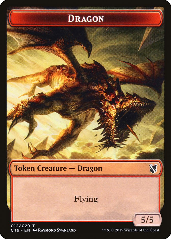 {T} Heart-Piercer Manticore // Dragon Double-sided Token [Commander 2019 Tokens][TC19 007]