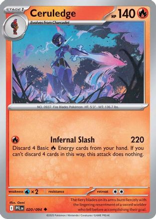 [PKM] Ceruledge (020/094) [Mega Evolution: Phantasmal Flames]