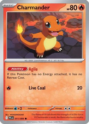 [PKM] Charmander (011/094) [Mega Evolution: Phantasmal Flames]