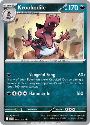 [PKM] Krookodile (066/094) [Mega Evolution: Phantasmal Flames]