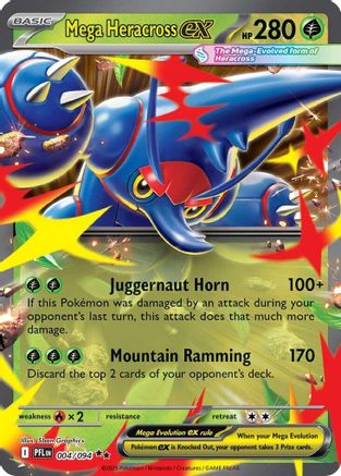 [PKM] Mega Heracross ex (004/094) [Mega Evolution: Phantasmal Flames]