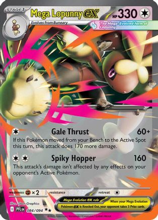 [PKM] Mega Lopunny ex (084/094) [Mega Evolution: Phantasmal Flames]