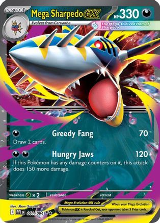 [PKM] Mega Sharpedo ex (061/094) [Mega Evolution: Phantasmal Flames]