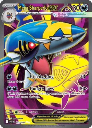 [PKM] Mega Sharpedo ex (113/094) [Mega Evolution: Phantasmal Flames]